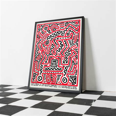 keith haring poster framed|keith haring art prints.